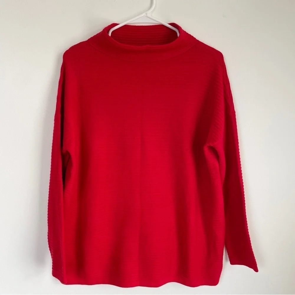 Philosophy red funnel neck sweater
